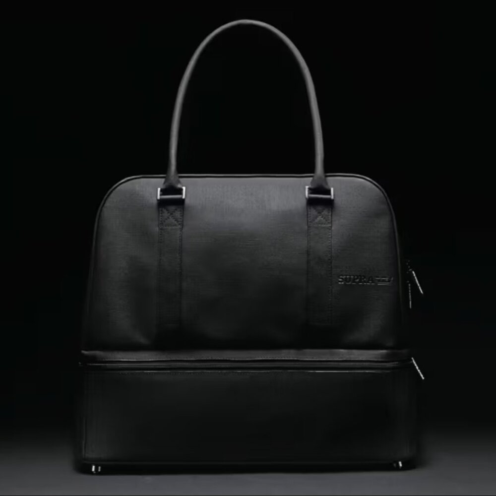SUPRA Streetwear Matte Black Weekender Duffel Bag/Carry-On